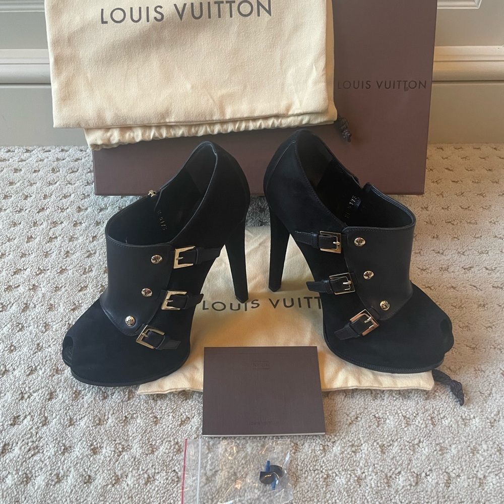 Louis Vuitton high heeled booties